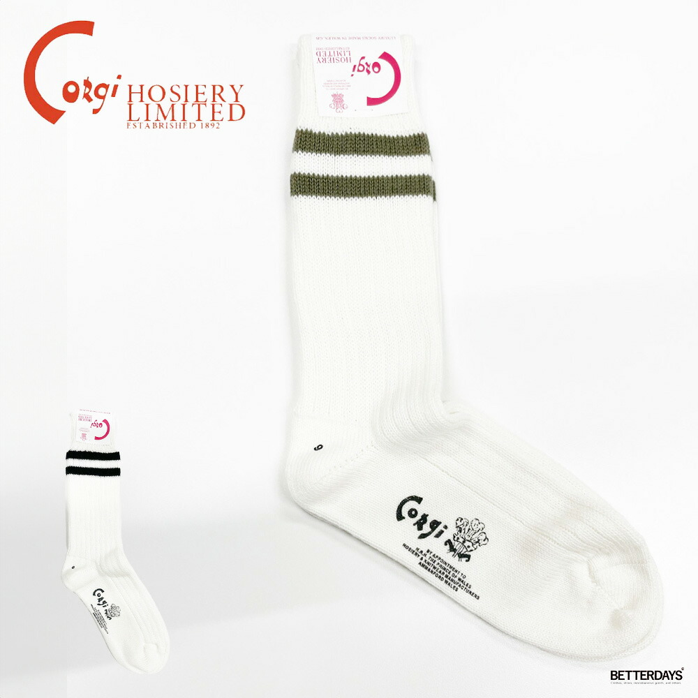 未使用corgi コーギ ソックス 25～28㎝（10 1/2） 4足 未使用corgi
