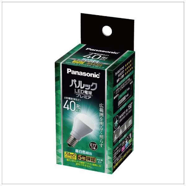 楽天市場】パナソニック led電球 e17 40wの通販