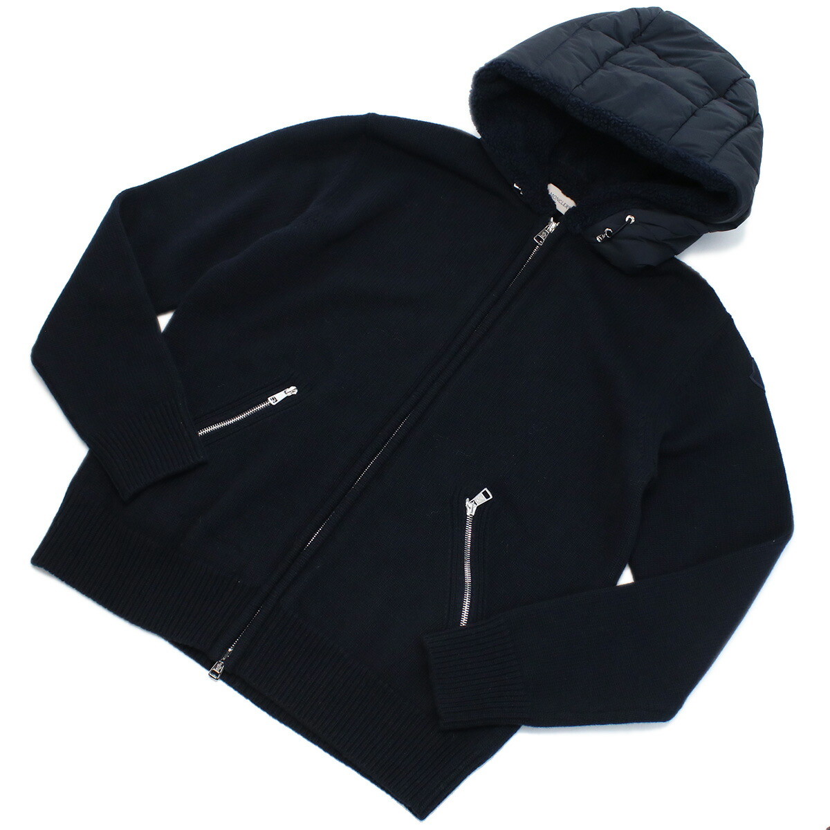 MONCLERウールニットジップアップパーカー 9B00016 778