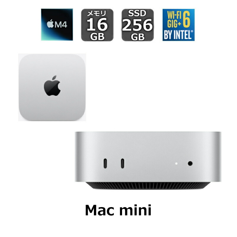 Apple M4チップ搭載 256GB SSD Mac mini 本体と付属品 【公式通販】