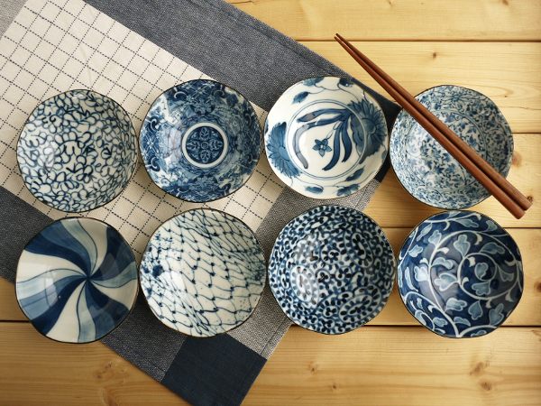 楽天市場】美濃焼 染付 絵変り 8客小付鉢揃 11cm11cm高4cm かわいい