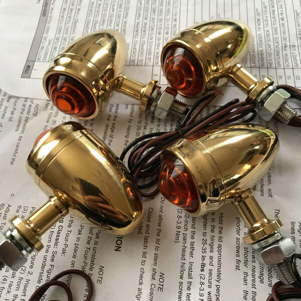 アルミ製ビンテージウインカー クラシック ビンテージ レトロ 管050626