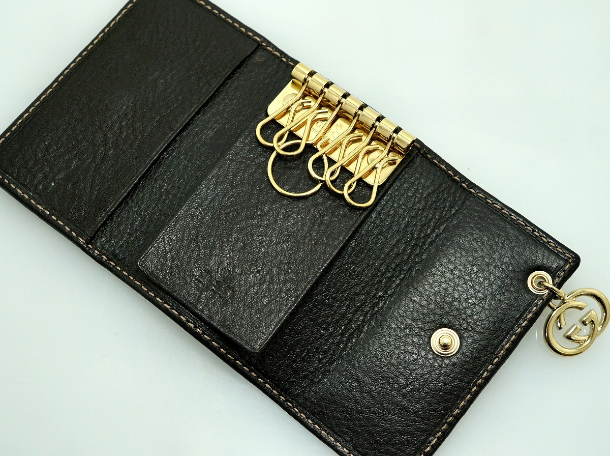 楽天市場】GUCCI グッチ グッチシマ レザー 6連キーケース GGチャーム