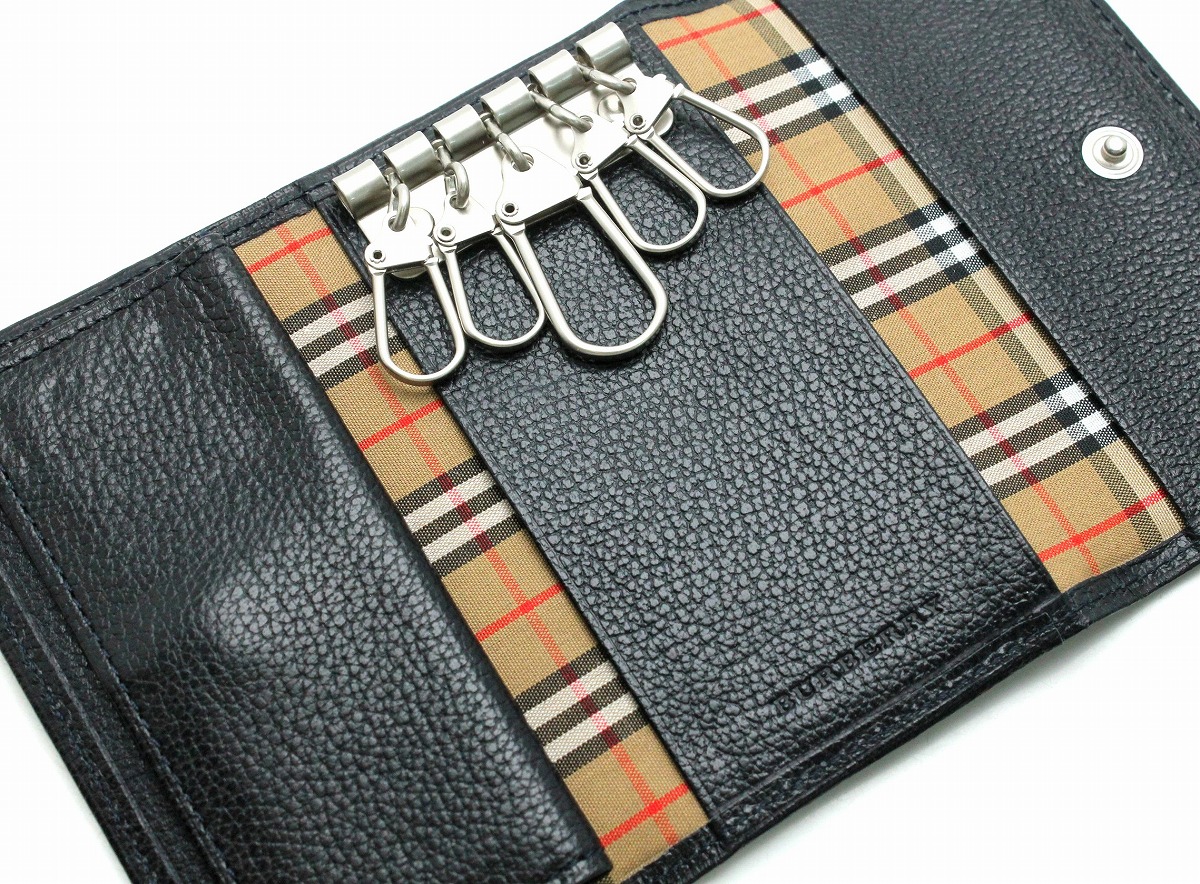 楽天市場】BURBERRY バーバリー 5連キーケース レザー コインケース付