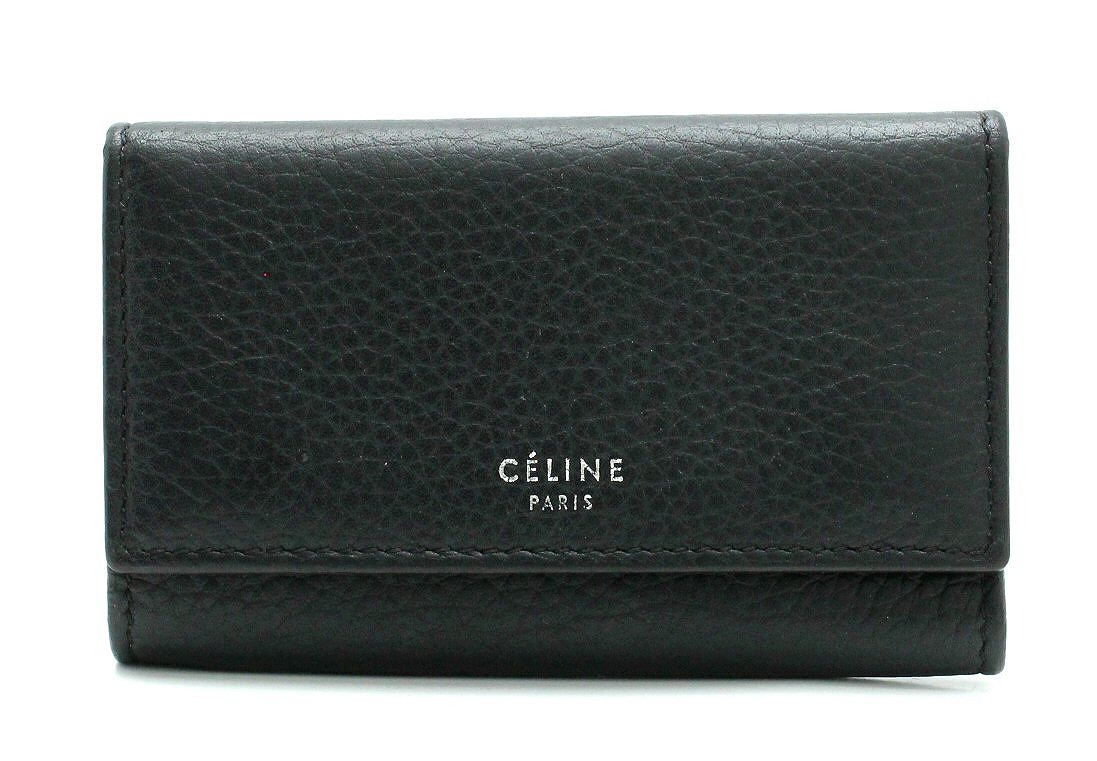 セリーヌ CELINE 本革6連キーケース ブラック 中古・古着通販】CELINE