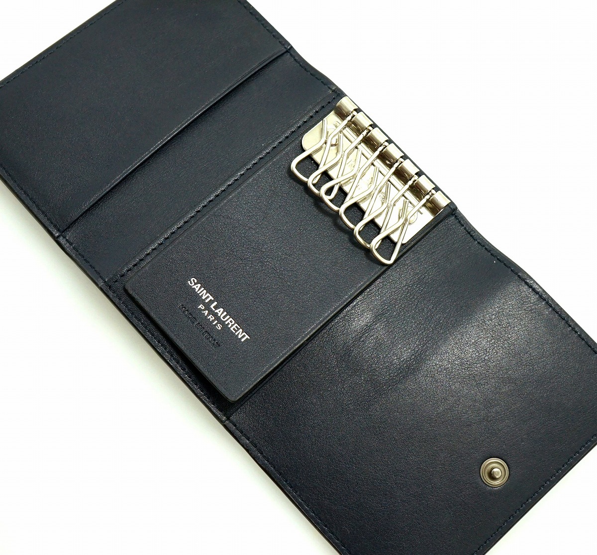 SAINT LAURENT 本物 キーケース ブラック YVES SAINT LAURENT YSL サン