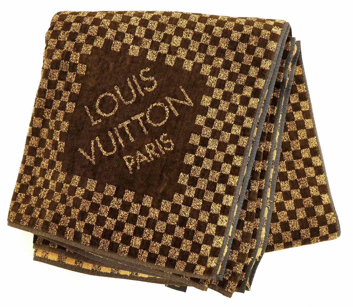 楽天市場】LOUIS VUITTON ルイ ヴィトン ダミエ ビーチタオル 大判