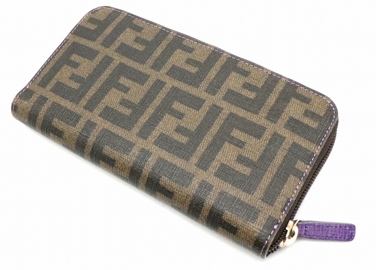 楽天市場】【財布】FENDI フェンディ ズッカ柄 ラウンドファスナー 長