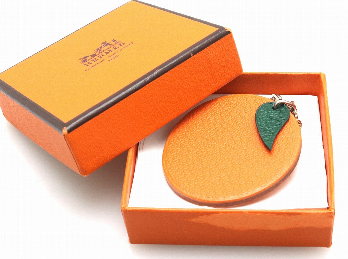 楽天市場】HERMES エルメス フルーツ チャーム オレンジモチーフ