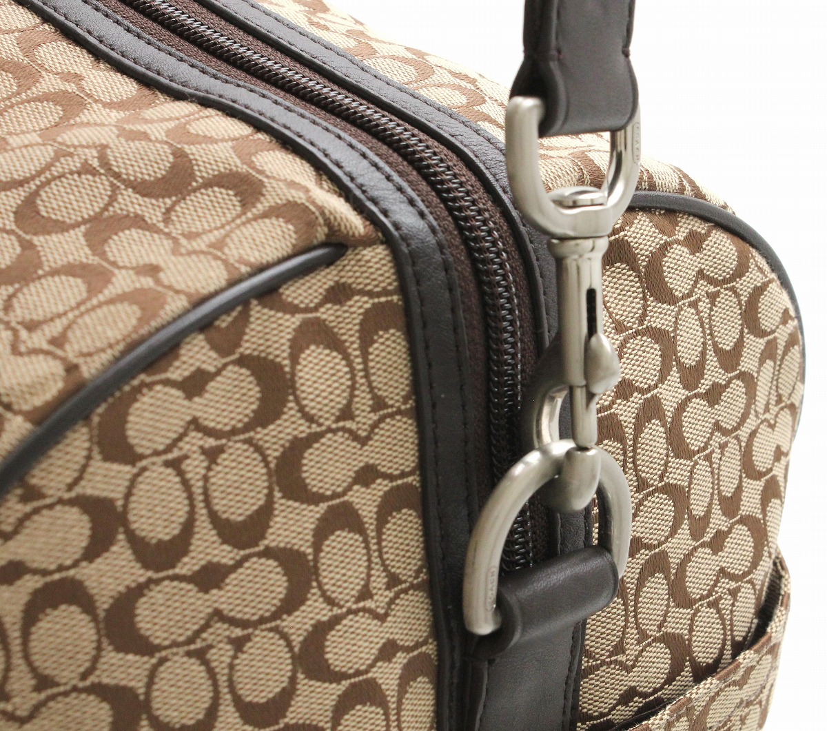COACH コーチ ミニシグネチャー ストライプ ボストンバッグ F70770