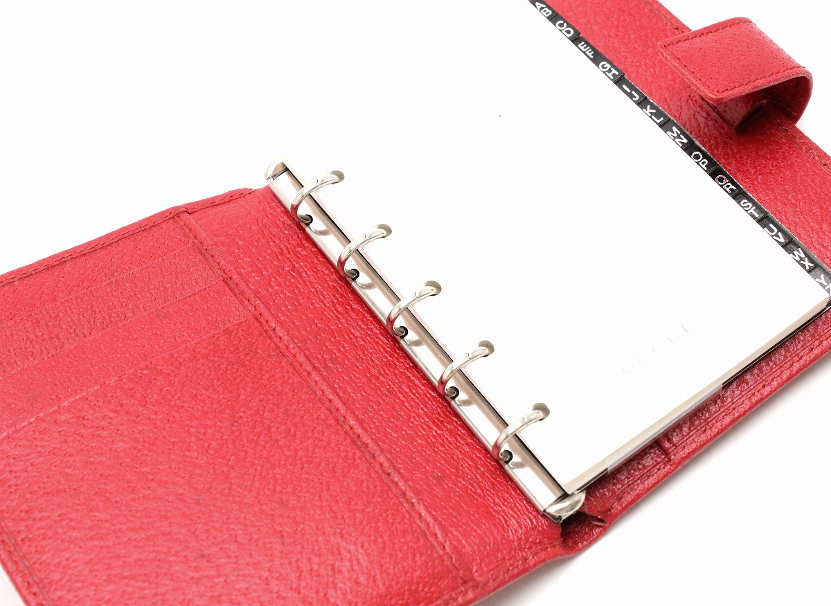 楽天市場】【未使用品】GUCCI グッチ アジェンダ 手帳 手帳カバー 5穴