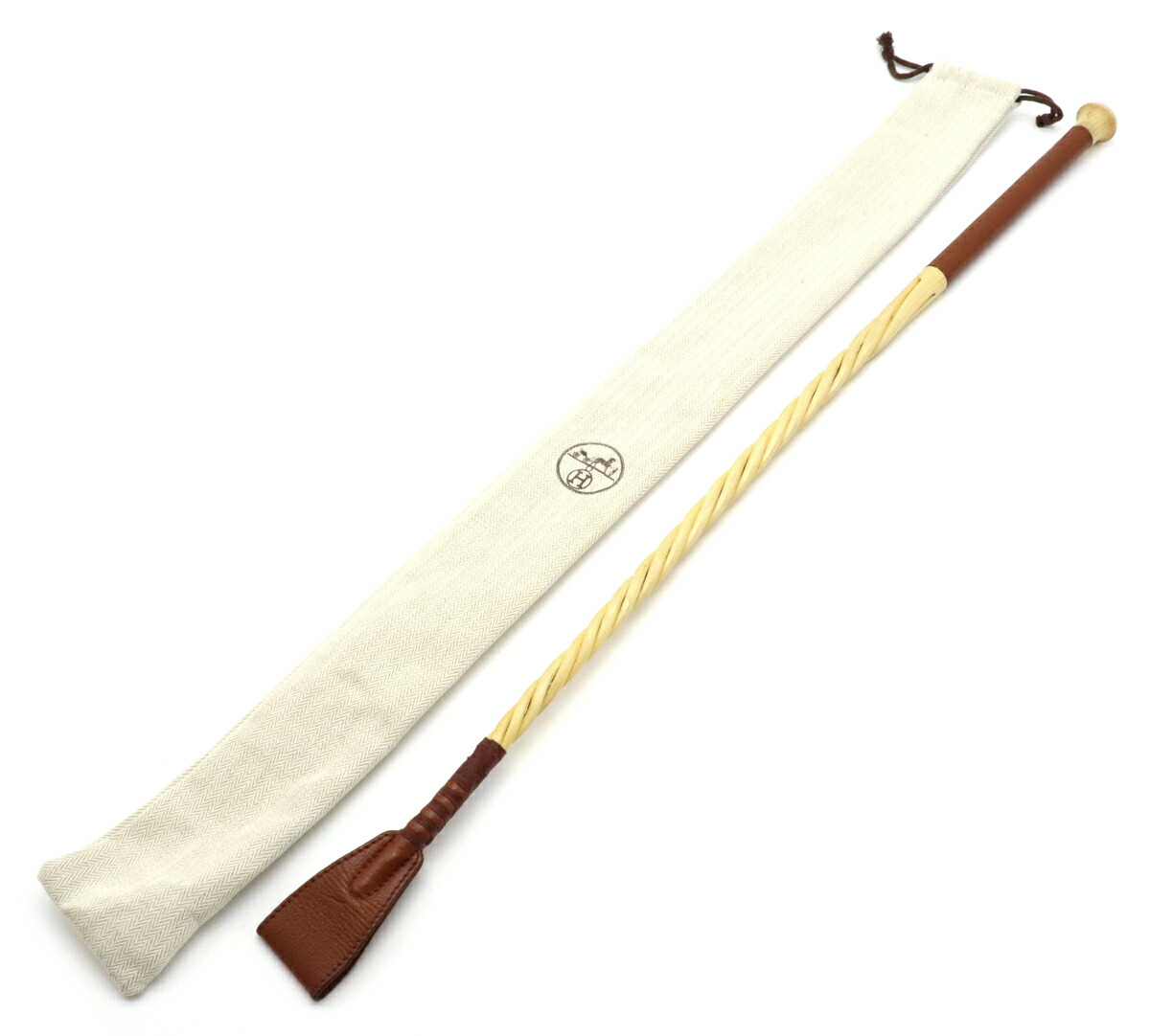 美品・箱・保管袋付】エルメス／クラヴァッシュ 70 鞭 ウッド＆ヴォー