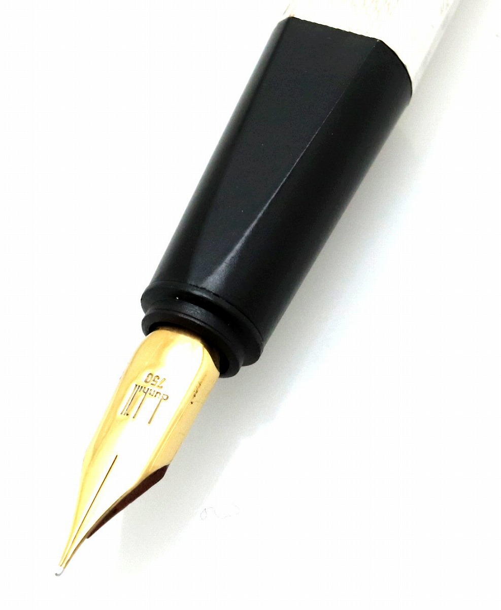 楽天市場】dunhill ダンヒル 万年筆 ペン先K18 シルバー インクなし