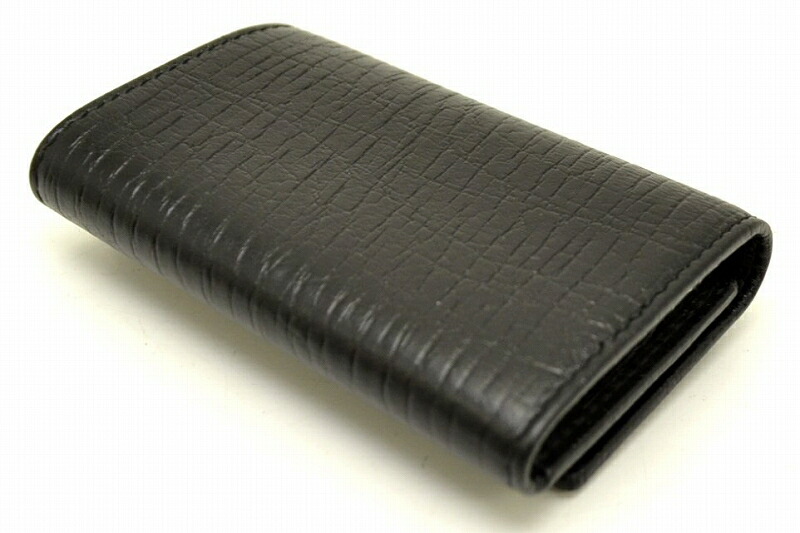 箱付き】GUCCI キーケース シェリーライン ロゴ 6連 レザー 黒 【公式