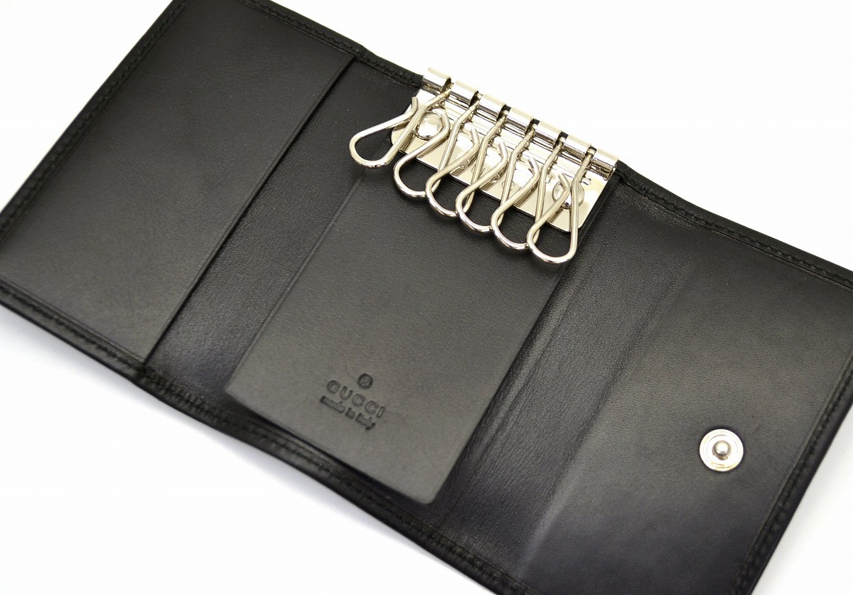 楽天市場】【未使用品】GUCCI グッチ GGキャンバス レザー 6連キー