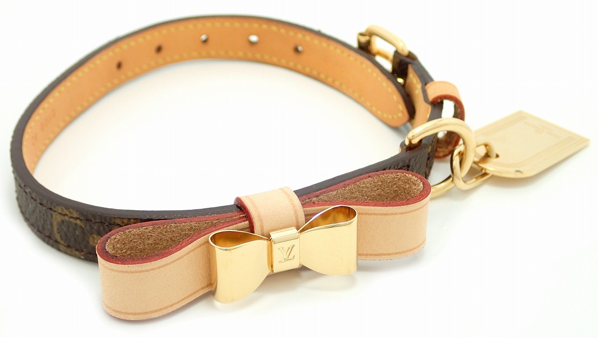 LOUIS VUITTON コリエ バクスター リボン 犬用首輪 モノグラム