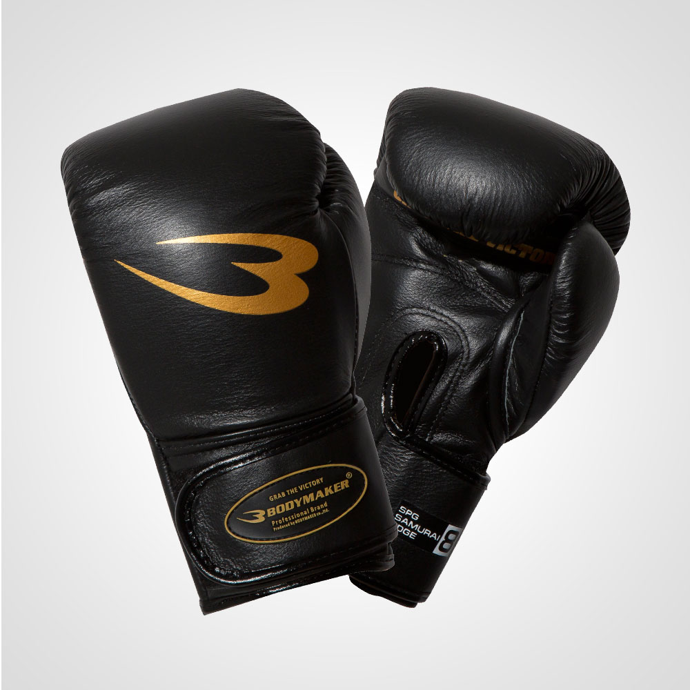 TE210 ボディーメーカー スパーリンググローブ 本革 新品 黒×黄色