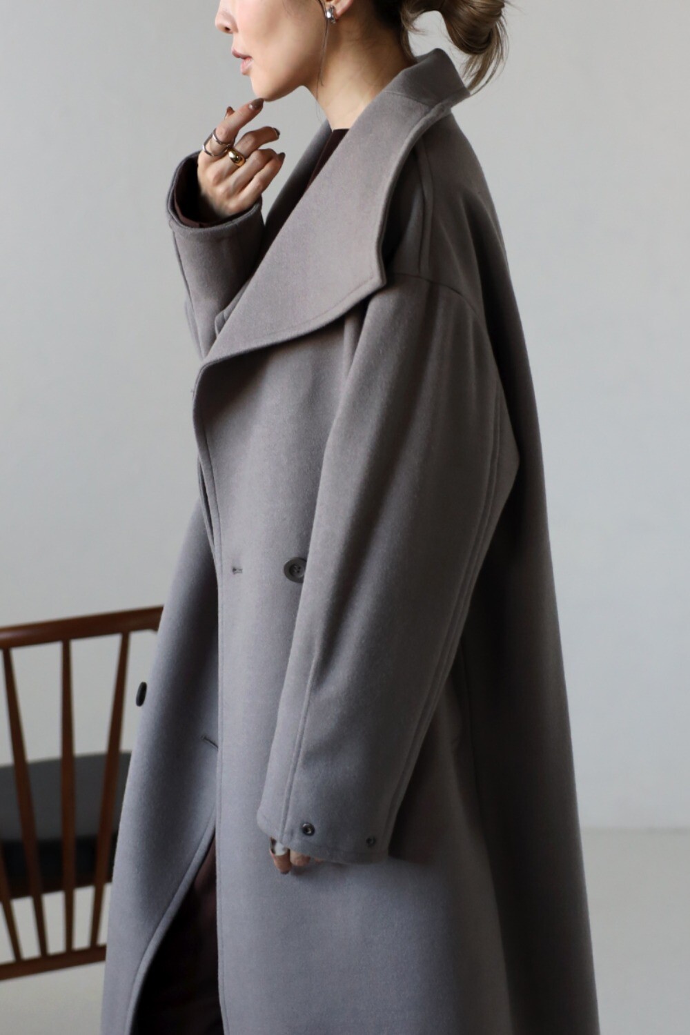 楽天市場】ダブルボタンスタンドカラーコート 88-002529 : BONJOUR SAGAN