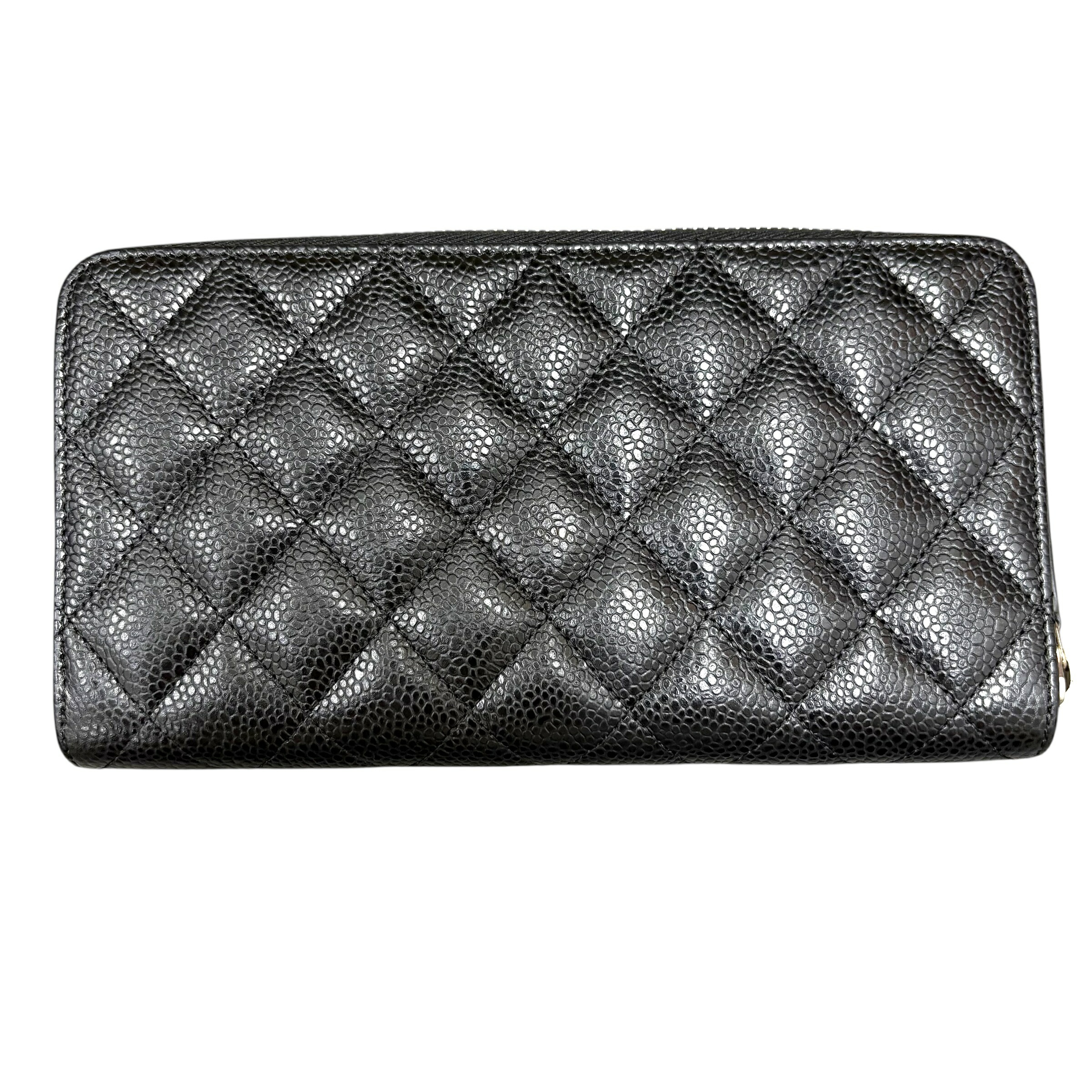 楽天市場】CHANEL 長財布 キャビアスキン マトラッセ ウォレット