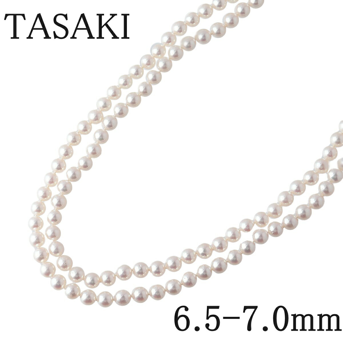 タサキ アコヤ真珠 オンライン パール ネックレス 6.5-7.0mm SILVER