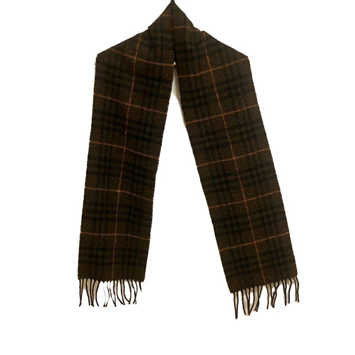 BURBERRY チェック柄ウールマフラー ヨーロッパ古着】イギリス製