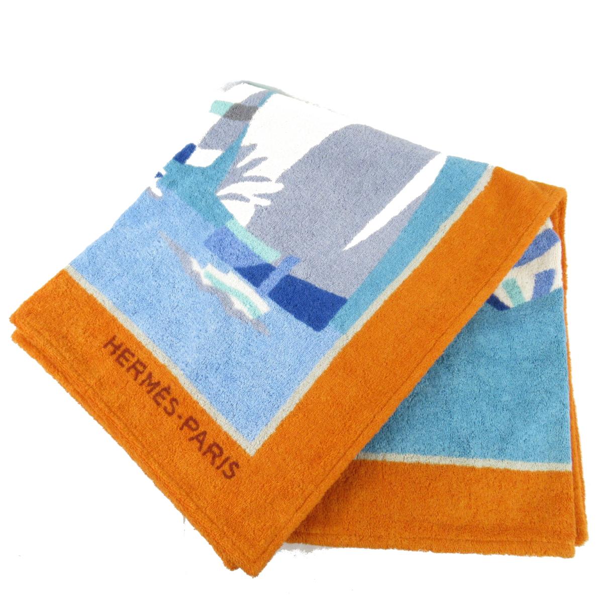 未使用】Hermès ビーチタオル 約94㌢×152㌢ 大判タオル エルメス