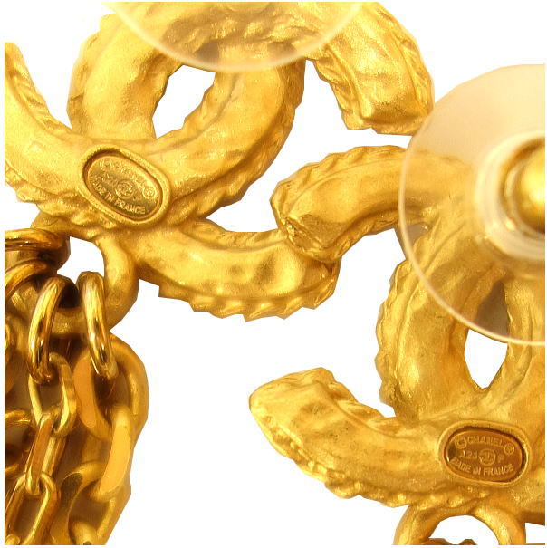 楽天市場】【中古】未使用 CHANEL シャネル ピアス ゴールド フリンジ