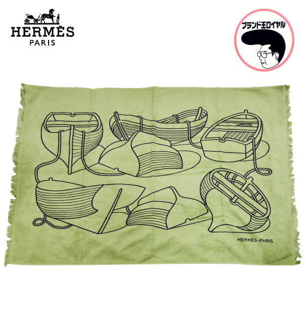 楽天市場】【中古】未使用品 HERMES エルメス ビーチタオル タラサ