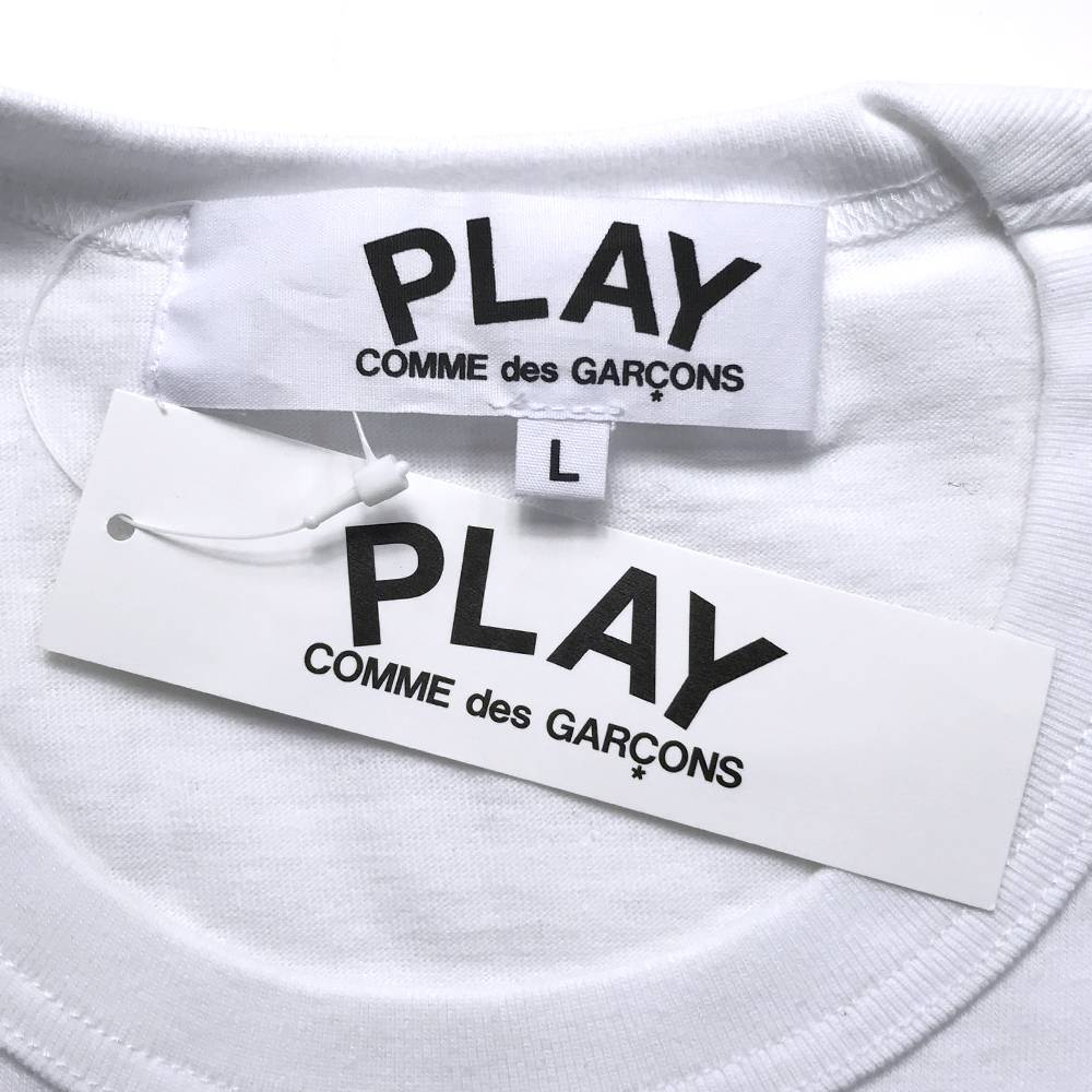 楽天市場】PLAY CdG Tシャツ ホワイト Lサイズ コムデギャルソン