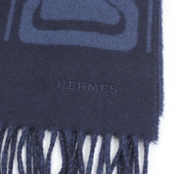 楽天市場】エルメス マフラー クリック・セ・ヌエ ネイビー フリンジ