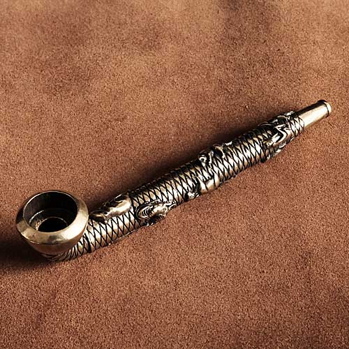 古い煙管二本 古いキセル 真鍮製 (2本セット) 古い煙管二本