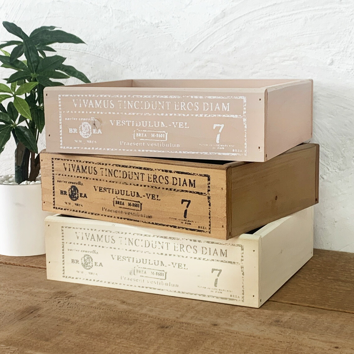 楽天市場】木箱 収納ボックス アンティーク カントリーボックスNo.19