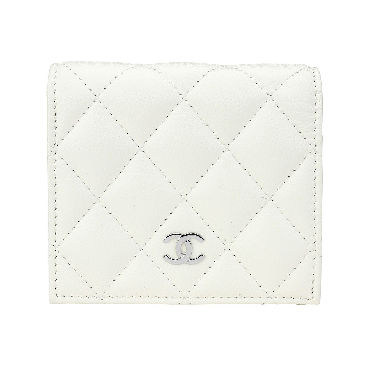 CHANEL シャネル セール中 ココマーク 二つ折り 財布 黒 白 バイカラー