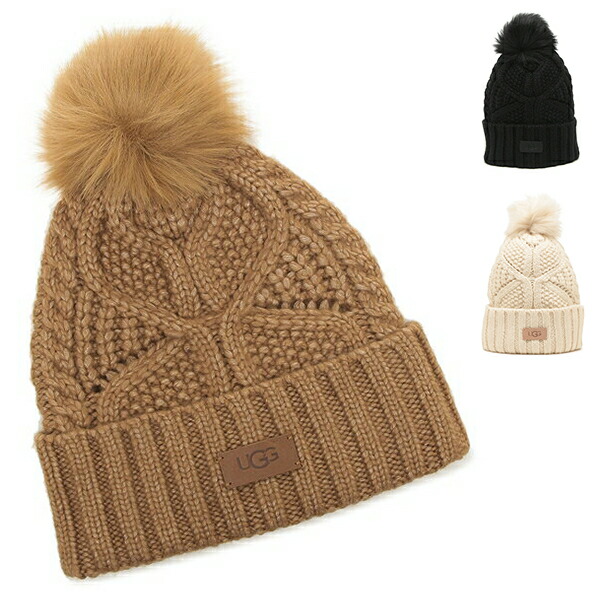 UGG ケーブル ビーニー ニット帽 クリーム ベージュ アグ UGG ニット帽