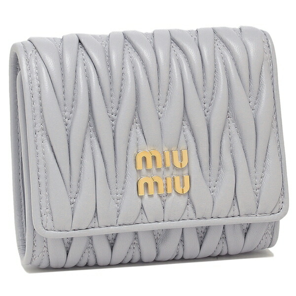 楽天市場】MIU MIU ミュウミュウ 三つ折り財布 マテラッセ MATELASSE