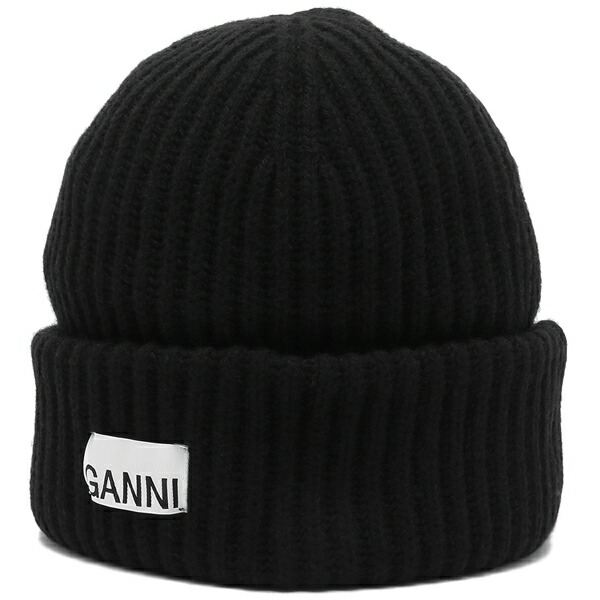 楽天市場】ガニー 帽子 ニット帽 ビーニー ブラック レディース GANNI