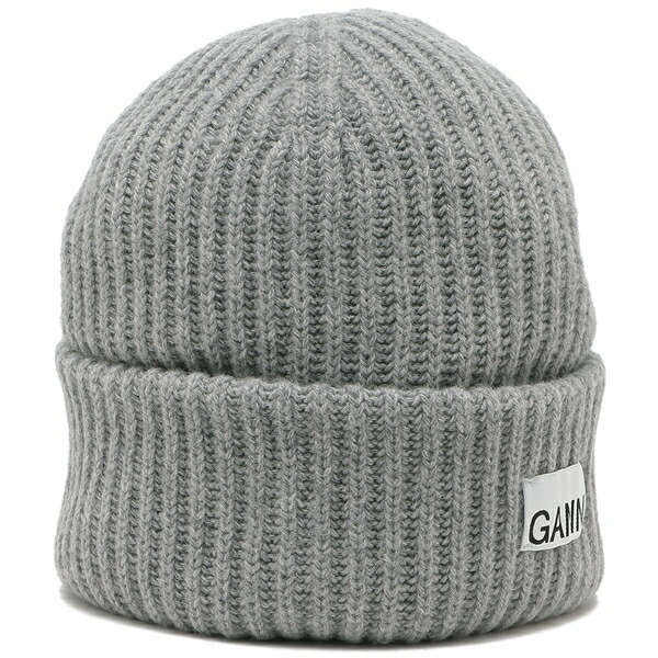 GANNI グレー ニットビーニー 新品タグ付き GANNI グレー ニット帽