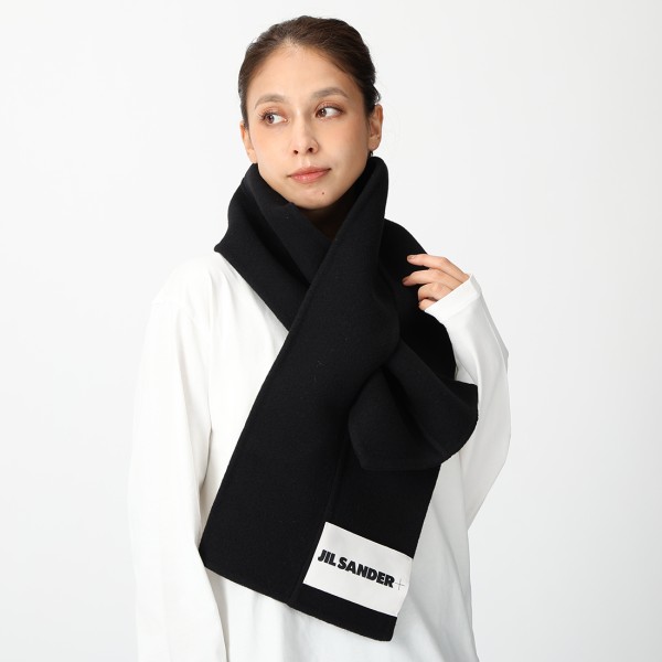 JIL SANDER 購入 ブラックマフラー ジルサンダー jil sander マフラー