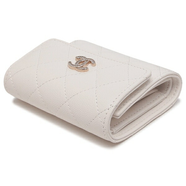 楽天市場】シャネル 三つ折り財布 ココマーク CCマーク ホワイト