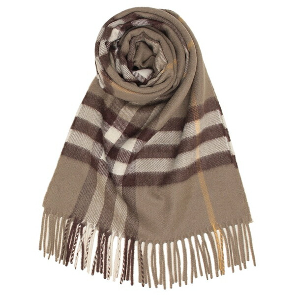 楽天市場】バーバリー マフラー フリンジ バーバリーチェック ブラウン
