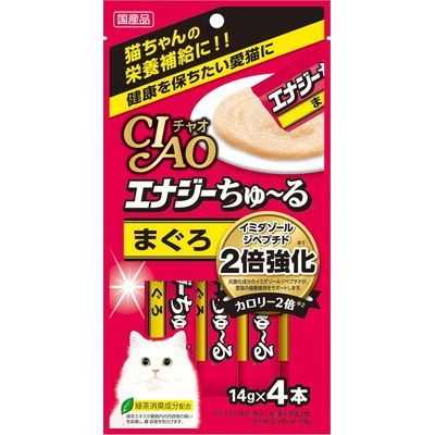 楽天市場】いなば 猫用 チャオちゅーる エナジーちゅ〜る まぐろ14g×4
