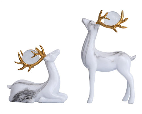 トナカイ ガラス細工 鹿 置物 クリスタル 工芸品 トナカイ ガラス細工