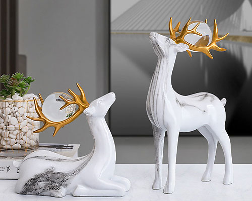 北欧ビンテージ Bianco Blu ガラス製 トナカイ セット 置物 オブジェ