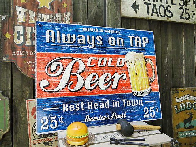 貴重レア！70's USAレーベンブロイ店舗看板BEER アメリカアンティーク