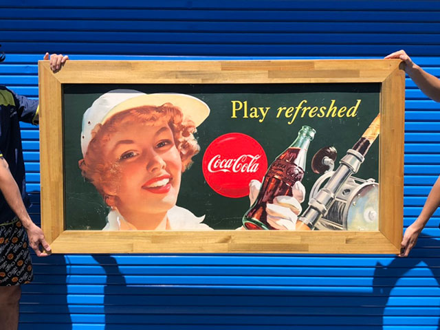 Coca-Cola レトロ広告 フレーム付き ポスター コカコーラ Coca-Cola