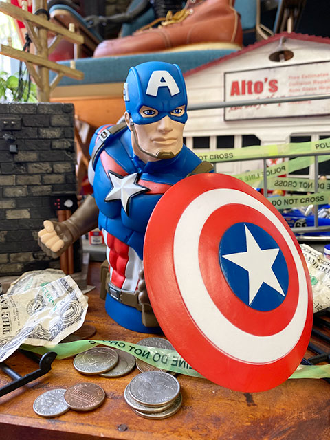 楽天市場】キャプテンアメリカ バストバンク アメリカン雑貨 アメリカ