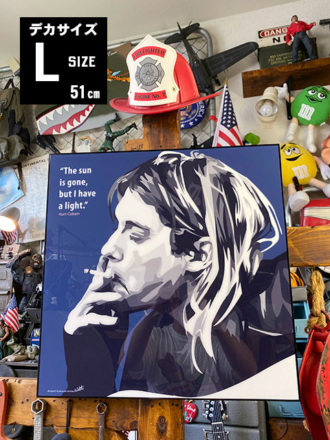 楽天市場】デカサイズ Lサイズ 51cm カート・コバーン ポップアート