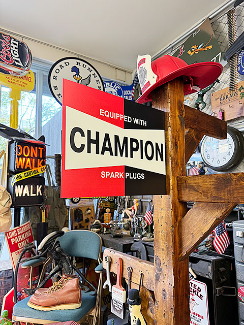 楽天市場】チャンピオン サイド看板 両面プリント フランジメタル