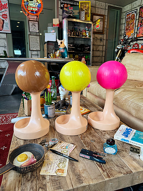 ヘッドマネキン ツイッギー レトロ イエロー ツイッギーヘッドマネキン