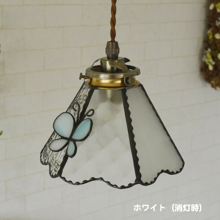 楽天市場】ペンダントライト ステンドグラス 日本製 Papillon Bleu